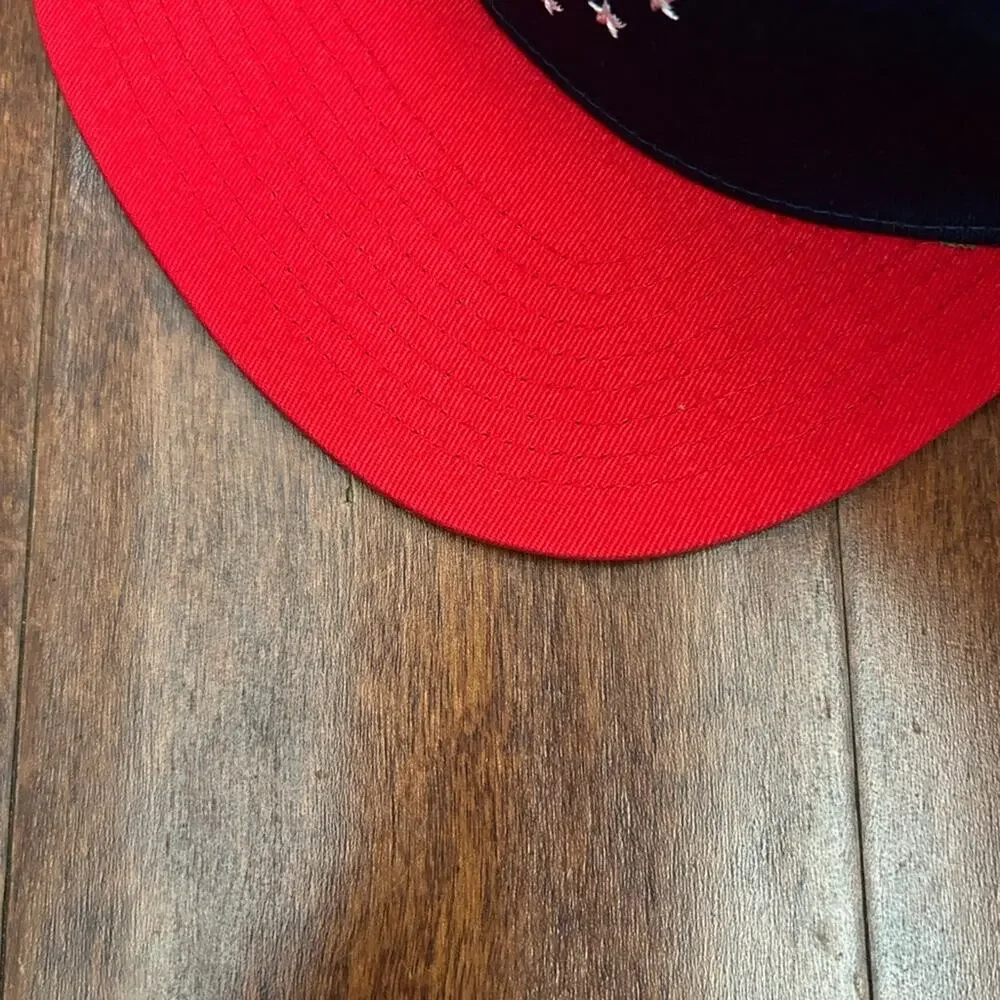 Civil Regime Navy and Red Baseball Cap with White Embroidered Lettering, NWOT